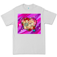 Dove Grey valentines day playing cards and pearl watercolor Premium Tee - AdoDesignShop