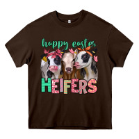 Chocolate Brown happy easter heifers Heavy Core Tee - Jasminsmagicworld