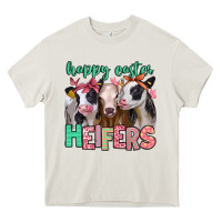 Cream happy easter heifers Heavy Core Tee - Jasminsmagicworld