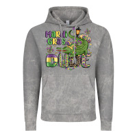 Cloud Rock mardi gras dude alligator Vintage Hoodie - MaliasSmallBusiness