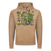 Vintage Coffee mardi gras dude alligator Vintage Hoodie - MaliasSmallBusiness