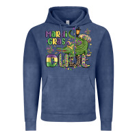 Vintage Denim mardi gras dude alligator Vintage Hoodie - MaliasSmallBusiness