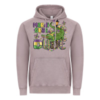 Vintage Zinc mardi gras dude alligator Vintage Hoodie - MaliasSmallBusiness