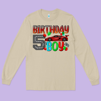 Birthday Boy 5 Long Sleeve Tee Designed By Bundleandbundleshop