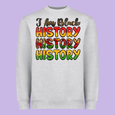 I Am Black History Heavyweight Sweatshirt Designed By Lillyallendesigns