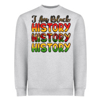 Heather Grey i am black history Heavyweight Sweatshirt - LillyAllenDesigns