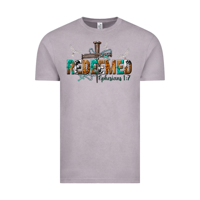 Redeemed Ephesians 1 7 Vintage Tee by NancyCooperArtShop | Teevron