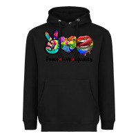 Black Peace love equality LGBT+ Heavyweight Hoodie - CowGirlArtShop