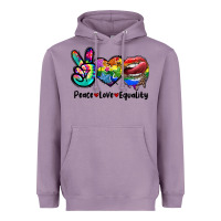 Lavender Peace love equality LGBT+ Heavyweight Hoodie - CowGirlArtShop