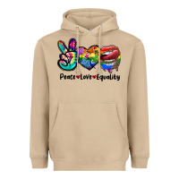 Mushroom Peace love equality LGBT+ Heavyweight Hoodie - CowGirlArtShop