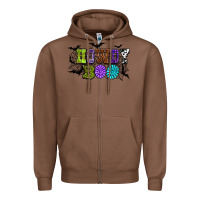 Chestnut Halloween howdy boo Zipper Hoodie - NancyCooperArtShop
