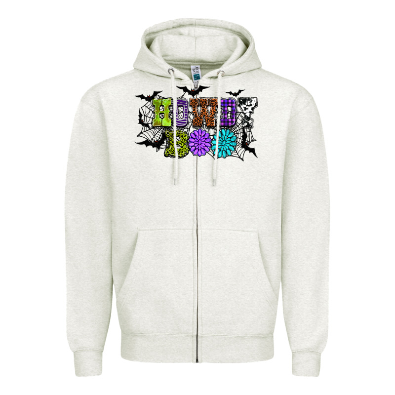 Halloween Howdy Boo Zipper Hoodie by NancyCooperArtShop | Teevron