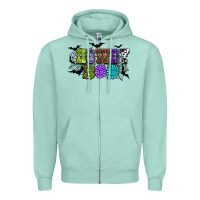 Seafoam Halloween howdy boo Zipper Hoodie - NancyCooperArtShop