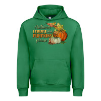 Emerald autumn leaves and pumpkins please Urban Hoodie - BundleAndBundleShop