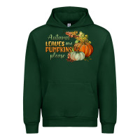 Forest Green autumn leaves and pumpkins please Urban Hoodie - BundleAndBundleShop