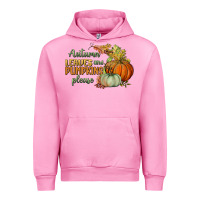 Fuchsia Pink autumn leaves and pumpkins please Urban Hoodie - BundleAndBundleShop