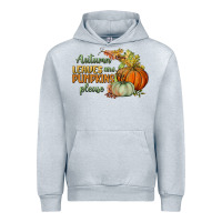 Heather Grey autumn leaves and pumpkins please Urban Hoodie - BundleAndBundleShop