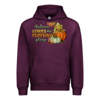 Mauve Wine autumn leaves and pumpkins please Urban Hoodie - BundleAndBundleShop