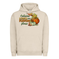 Pigment French Oak autumn leaves and pumpkins please Urban Hoodie - BundleAndBundleShop