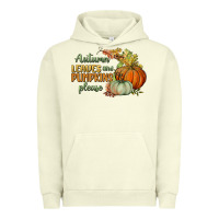 Pigment Pistachio autumn leaves and pumpkins please Urban Hoodie - BundleAndBundleShop