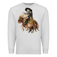 Dove Grey Midilli little Cowboy kid rodeo Premium Sweatshirt - HowdyJamesFarm