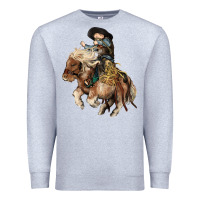 Heather Grey Midilli little Cowboy kid rodeo Premium Sweatshirt - HowdyJamesFarm