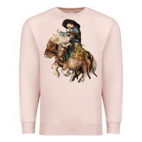 Pale Pink Midilli little Cowboy kid rodeo Premium Sweatshirt - HowdyJamesFarm
