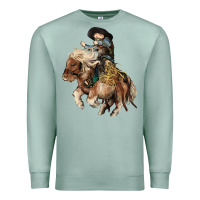 Seafoam Midilli little Cowboy kid rodeo Premium Sweatshirt - HowdyJamesFarm