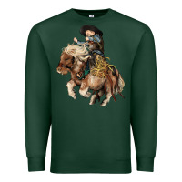 Sports Green Midilli little Cowboy kid rodeo Premium Sweatshirt - HowdyJamesFarm