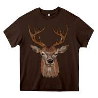Chocolate Brown deer Heavy Core Tee - JahusDesignShop