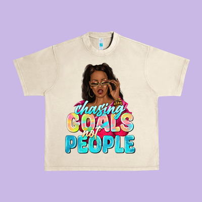 Chasing Goals Not People Urban Heavy Tee Designed By Nancycooperartshop