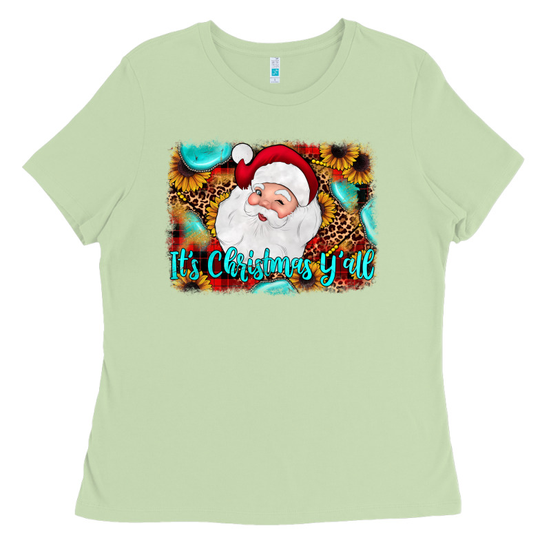 It's Christmas Y'all Background Ladies Tee by JahusDesignShop | Teevron