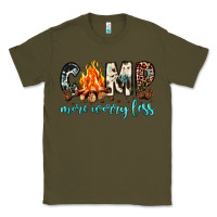 Army Green camp more worry less Classic Tee - JahusDesignShop