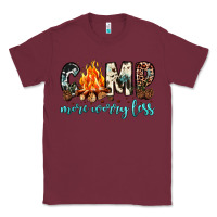 Burgundy camp more worry less Classic Tee - JahusDesignShop