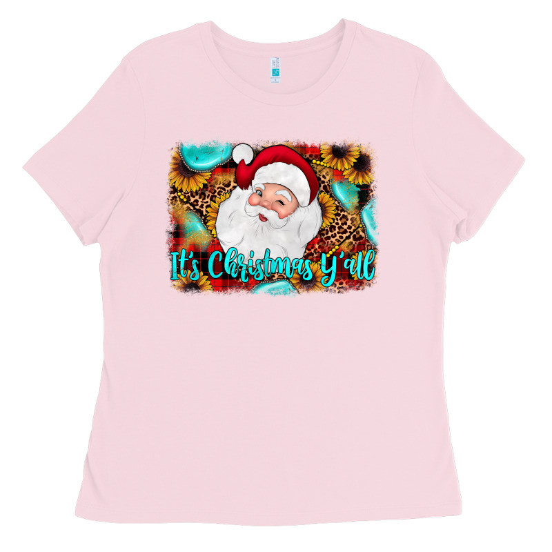 It's Christmas Y'all Background Ladies Tee by JahusDesignShop | Teevron