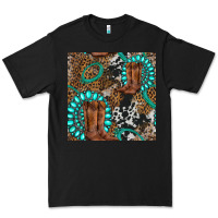 Black cowboy boot and gemstone Premium Tee - BundleAndBundleShop