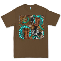 Cacao cowboy boot and gemstone Premium Tee - BundleAndBundleShop