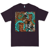 Plum cowboy boot and gemstone Premium Tee - BundleAndBundleShop