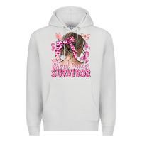 Dove Grey breast cancer survivor messy bun Premium Hoodie - CowGirlArtShop