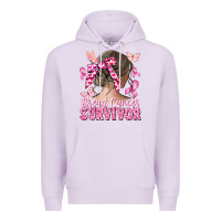 Lilac breast cancer survivor messy bun Premium Hoodie - CowGirlArtShop