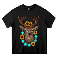 Black deer gemstone sunflower Heavy Core Tee - JahusDesignShop