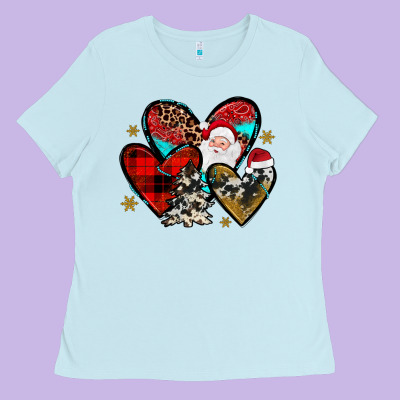 Christmas Heart Ladies Tee Designed By Jahusdesignshop