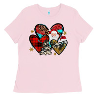 Bubblegum Pink Christmas heart Ladies Tee - JahusDesignShop