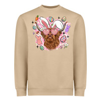 Mushroom highland heifer easter Heavyweight Sweatshirt - LillyAllenDesigns