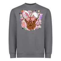 Storm highland heifer easter Heavyweight Sweatshirt - LillyAllenDesigns