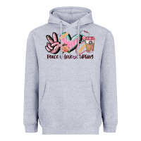 Heather Grey peace love nursing Heavyweight Hoodie - CowGirlArtShop