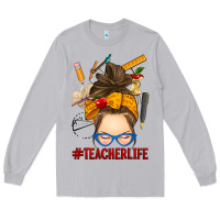 Moon Dust messy bun teacher life Long Sleeve Tee - RanaPortraitStore