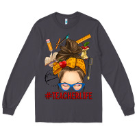 Smoke messy bun teacher life Long Sleeve Tee - RanaPortraitStore