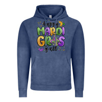 Vintage Denim happy mardi gras y'all Vintage Hoodie - MaliasSmallBusiness
