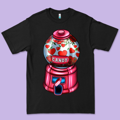 Love And Candy Machine Premium Tee Designed By Adodesignshop